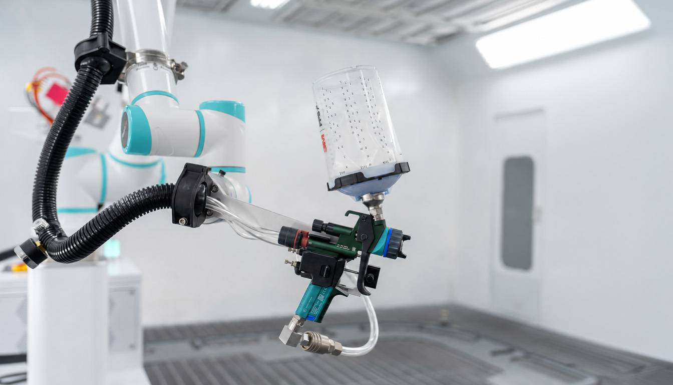Robotic arm of the XTRITON PG-90E AI Spray Painting Robot